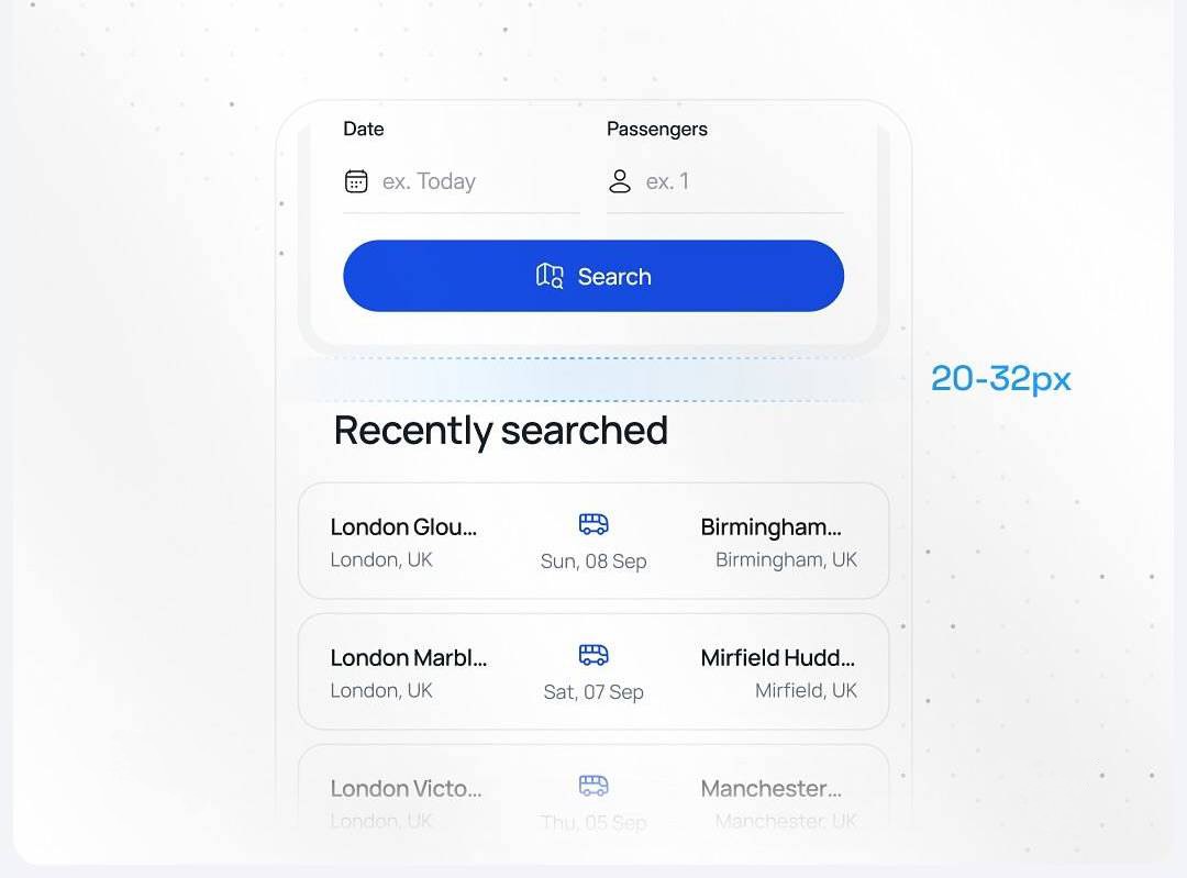 Margin between sections