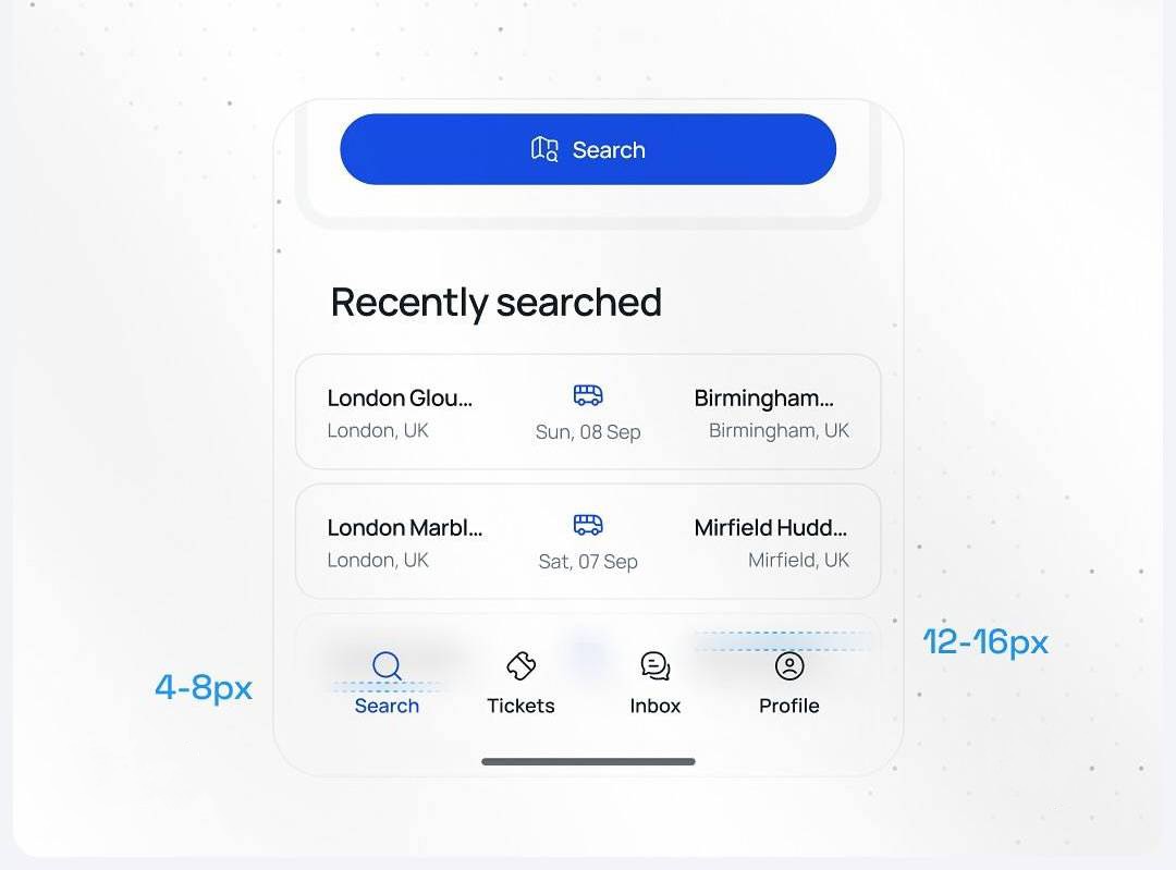 Padding inside button