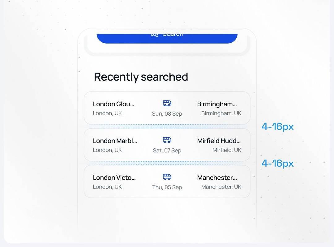 Margin between cards